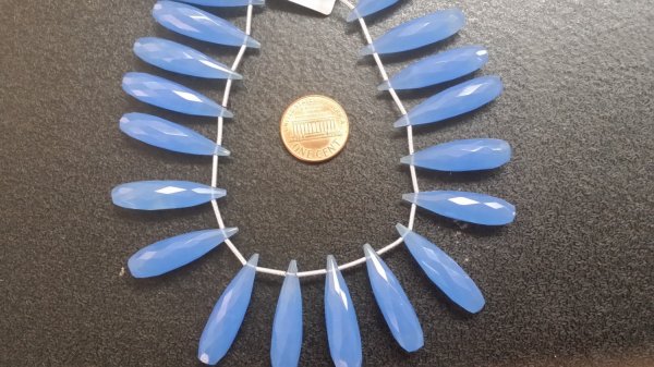 Light Blue Hydro Quartz Long Drops