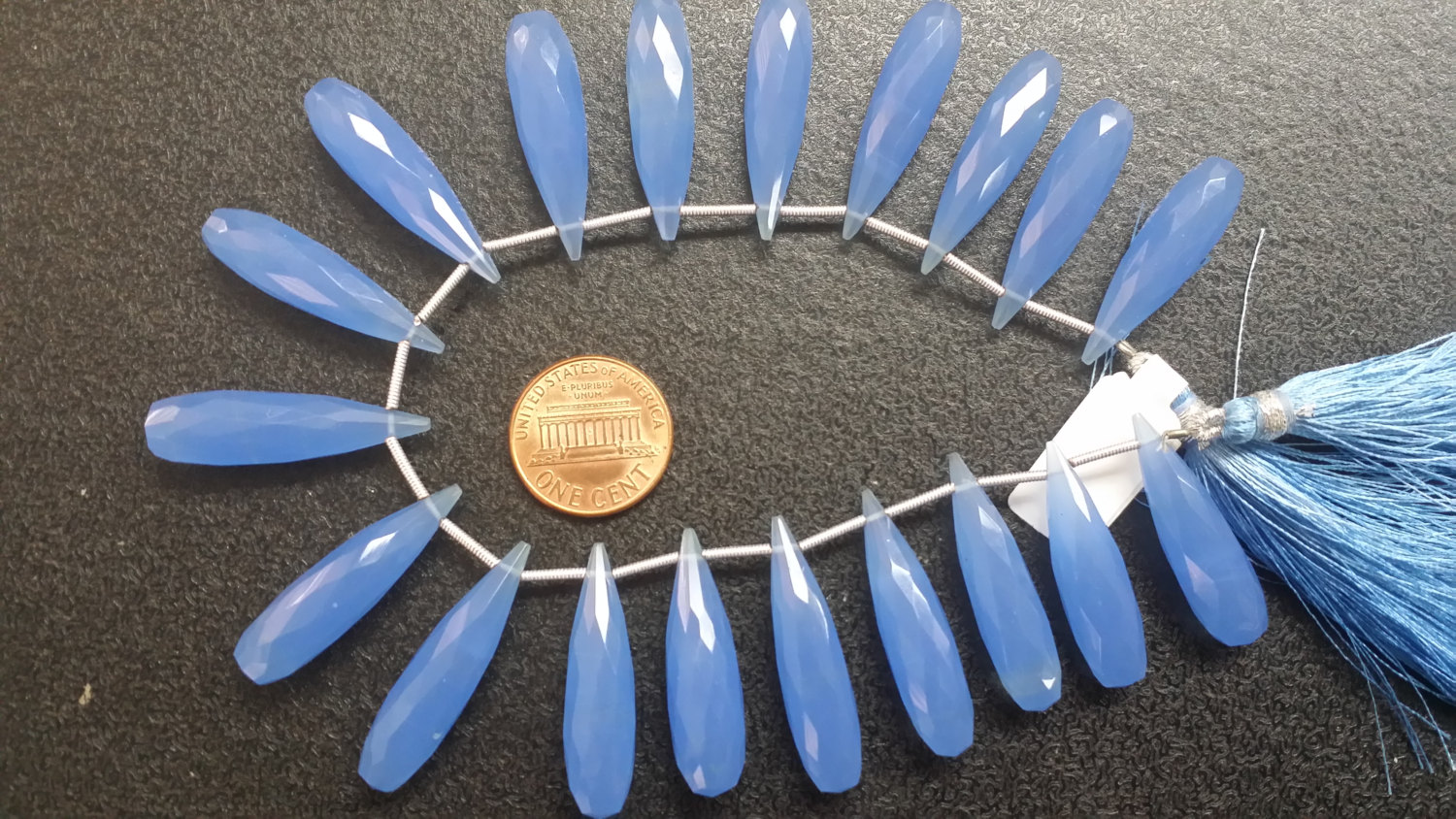 Light Blue Hydro Quartz Long Drops