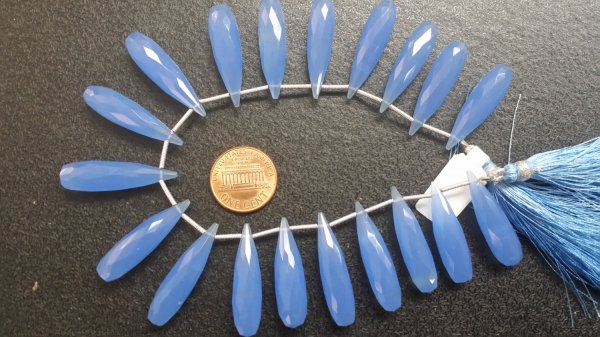 Light Blue Hydro Quartz Long Drops