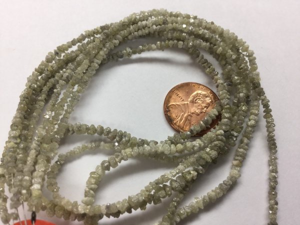 Light Champagne Rough Cut Diamonds Faceted