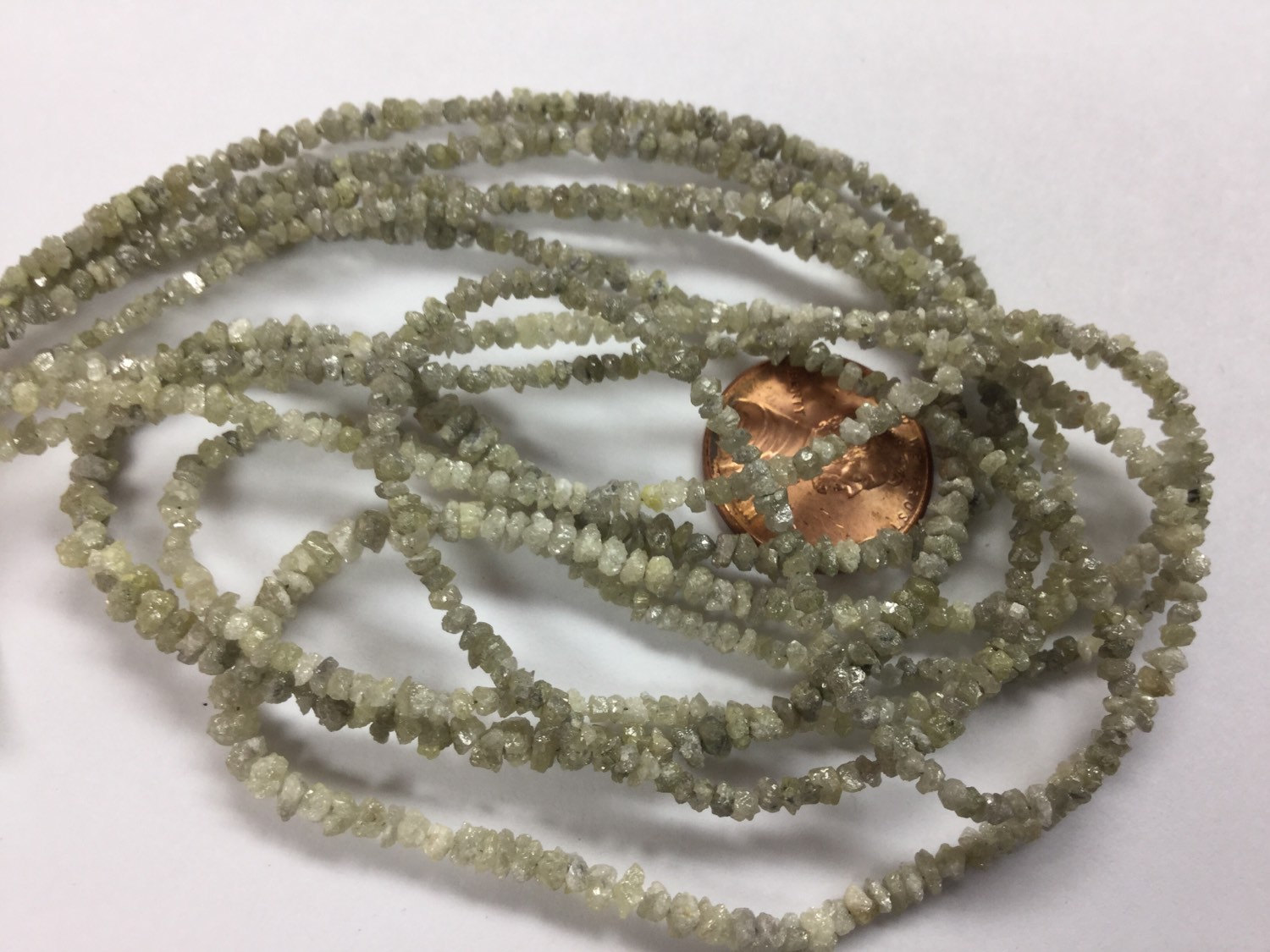 Light Champagne Rough Cut Diamonds Faceted