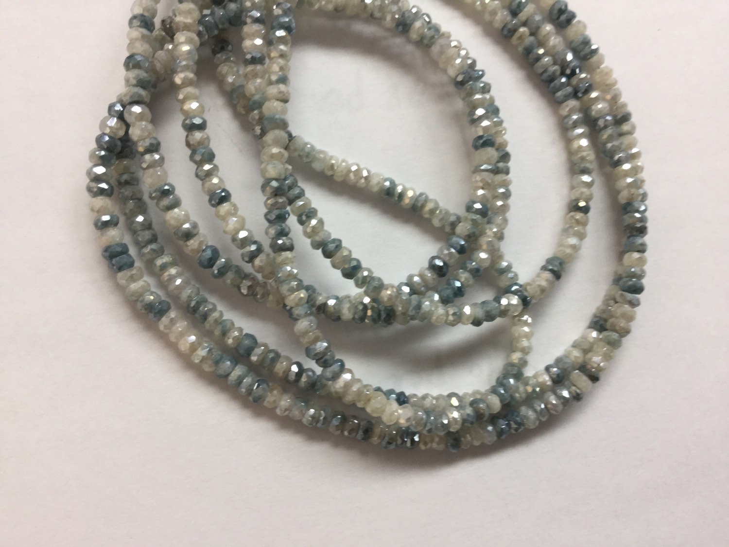 Light Corundum Rondelles Faceted