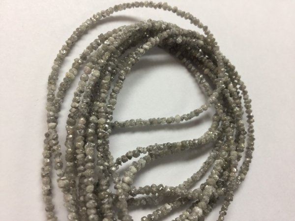 Light Grey Rough Cut Diamonds Faceted