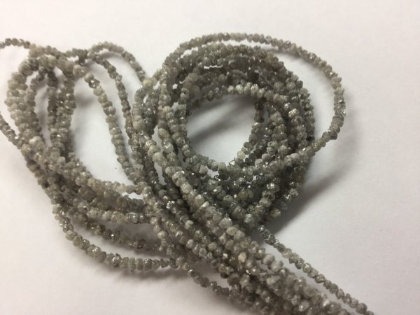Light Grey Rough Cut Diamonds Faceted