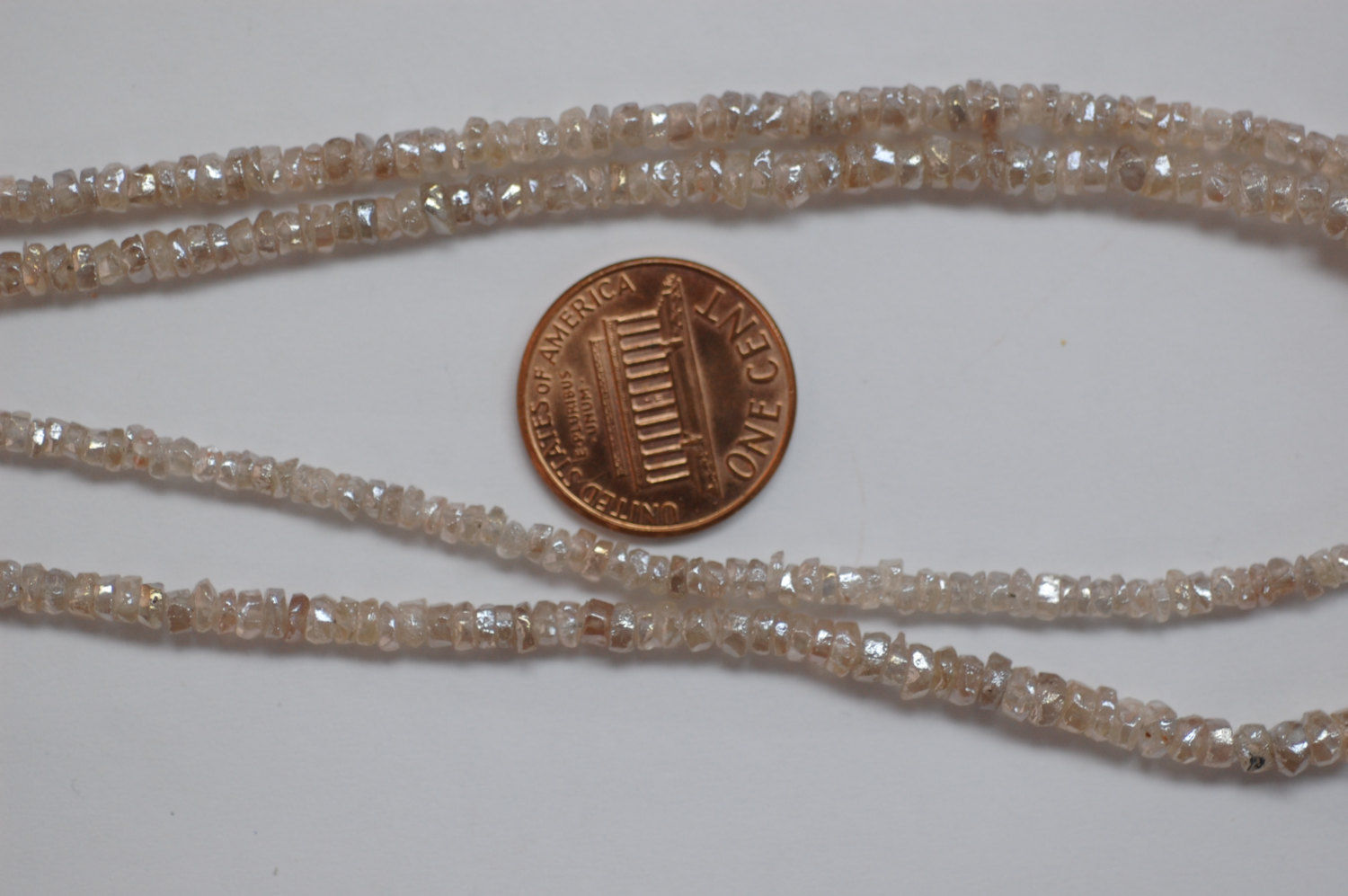 Light Peach Brown Zircon Organic Cut Rondelle Faceted