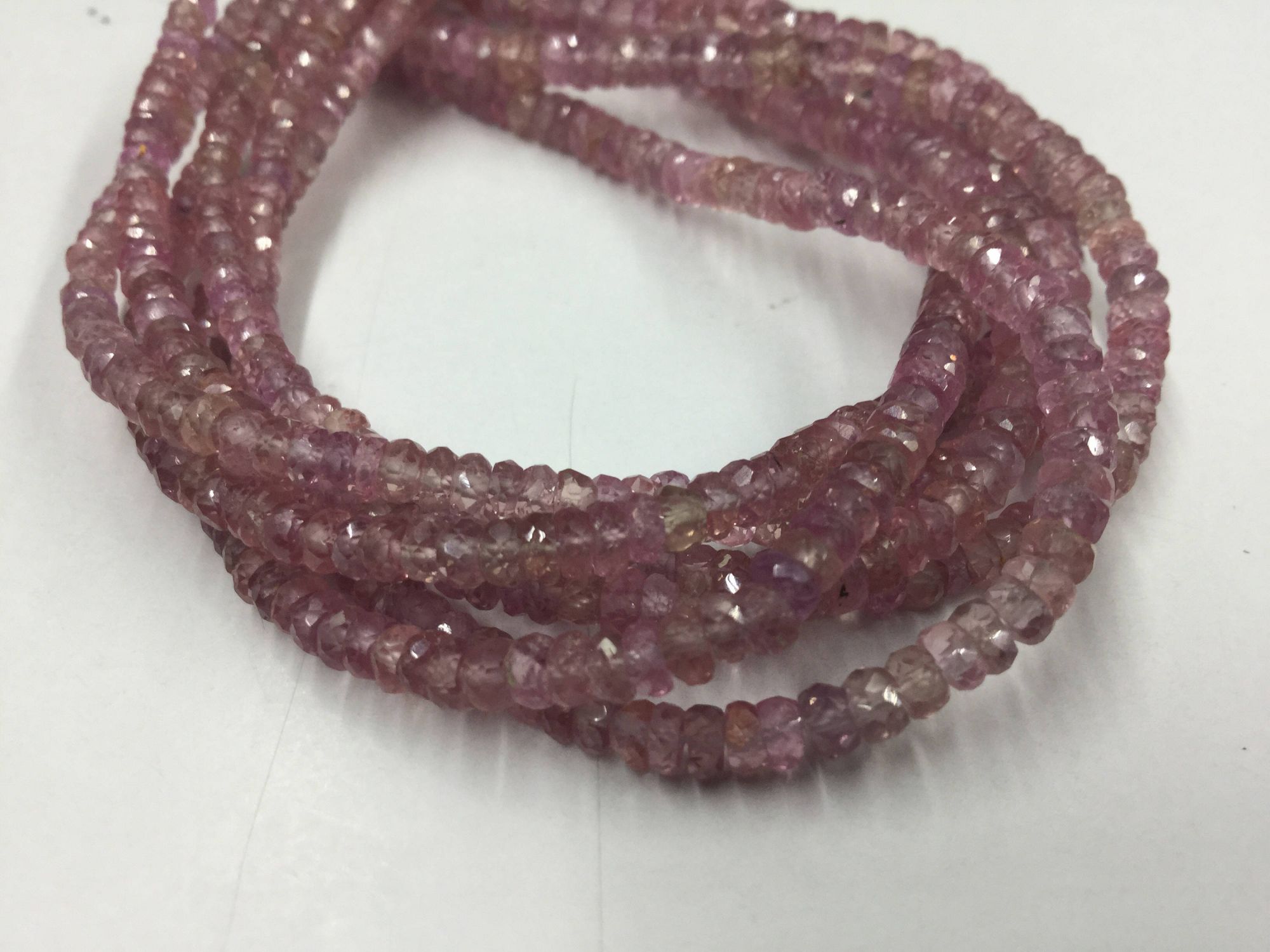 Light Pink Sapphire Rondelles Faceted