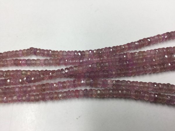 Light Pink Sapphire Rondelles Faceted