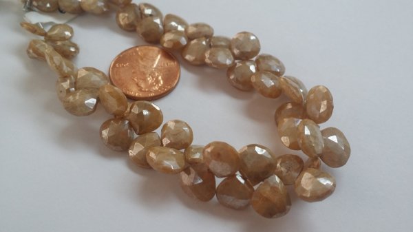 Silverite Coated Heart Faceted