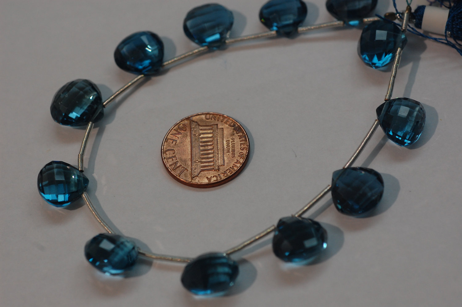 London Blue Topaz Heart Checkerboard Cut