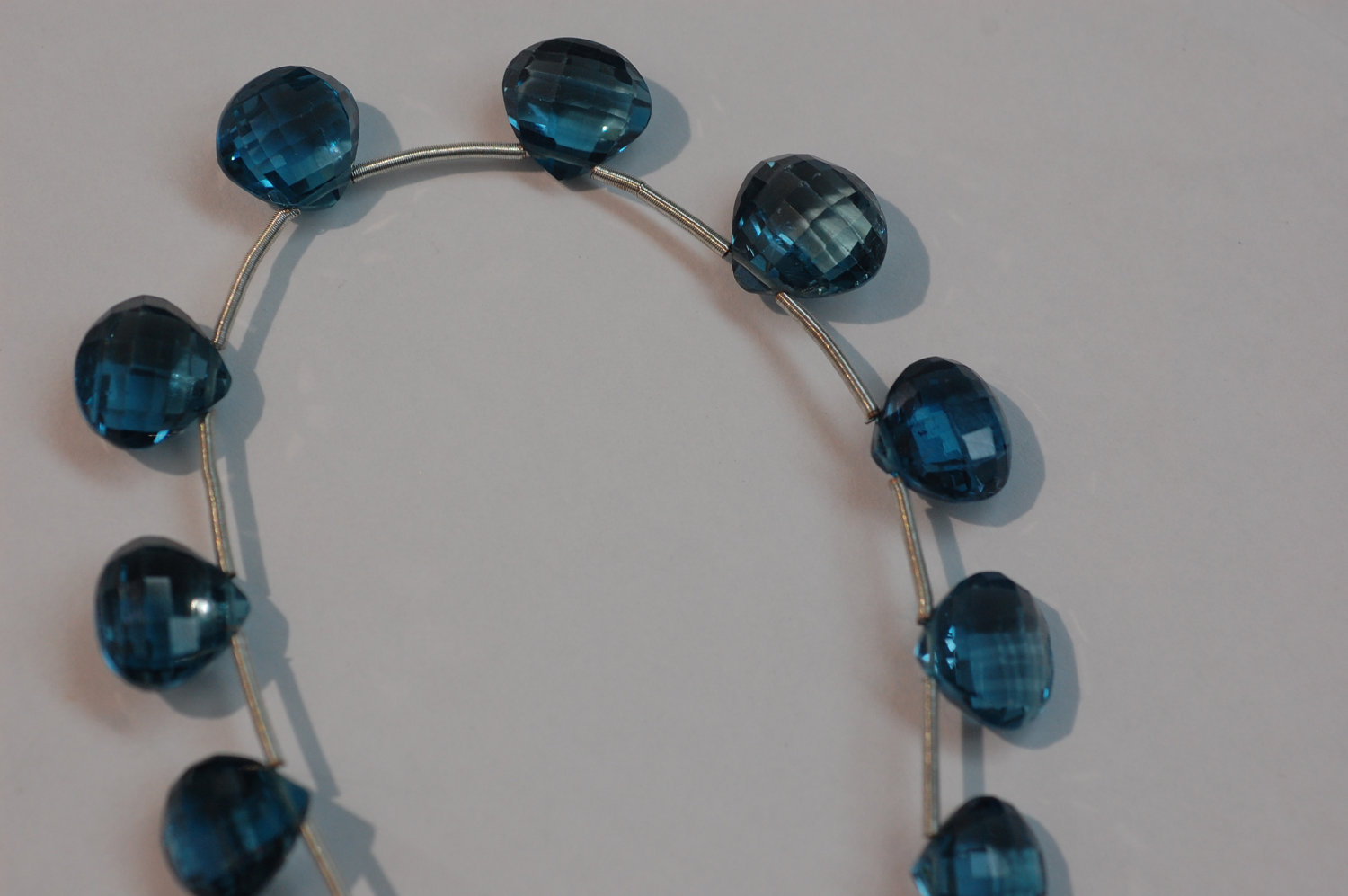 London Blue Topaz Heart Checkerboard Cut