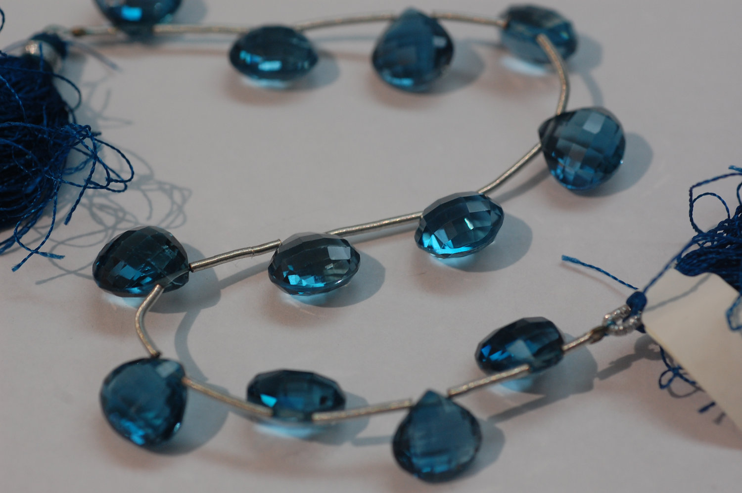 London Blue Topaz Heart Checkerboard Cut