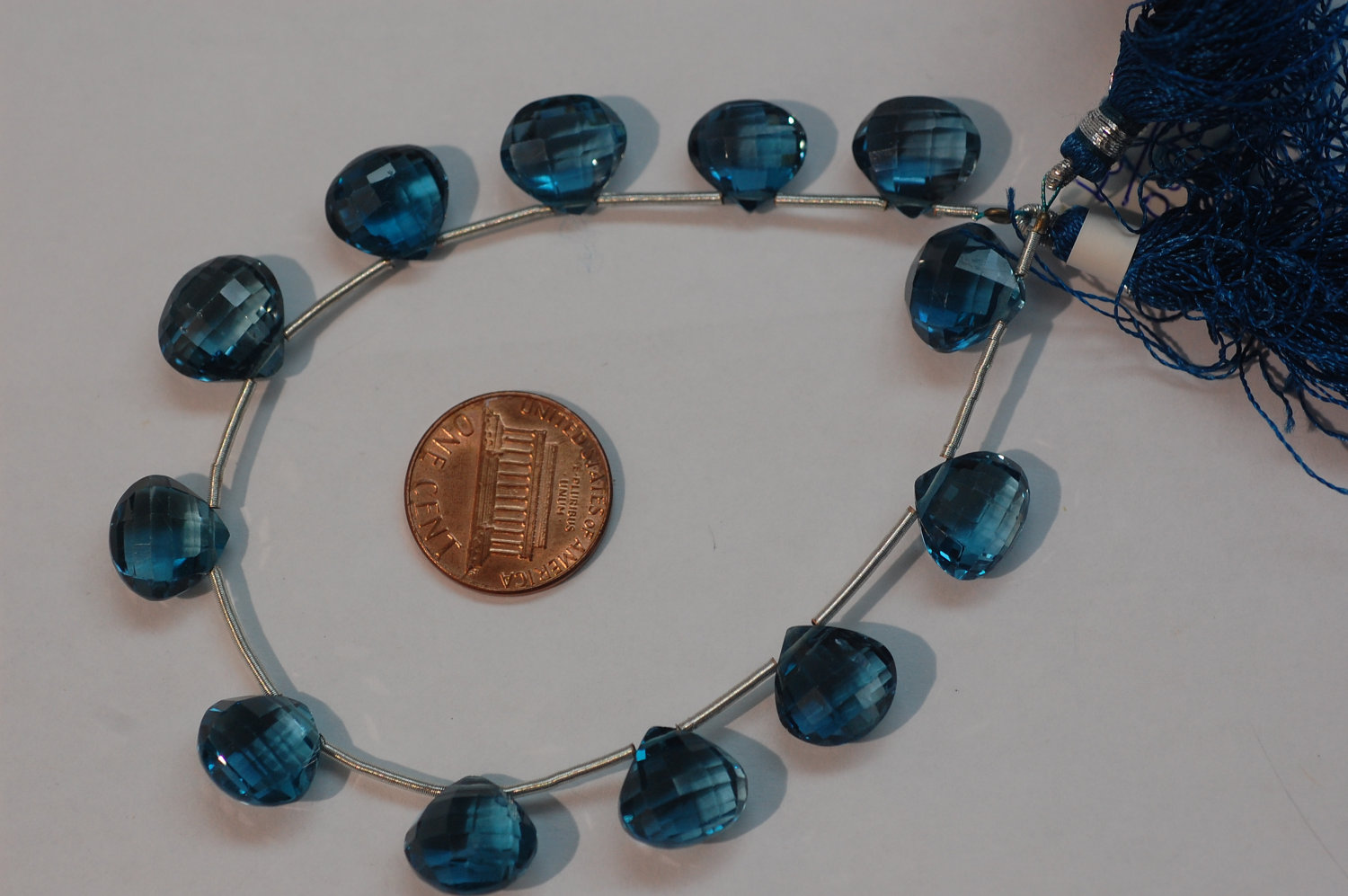 London Blue Topaz Heart Checkerboard Cut