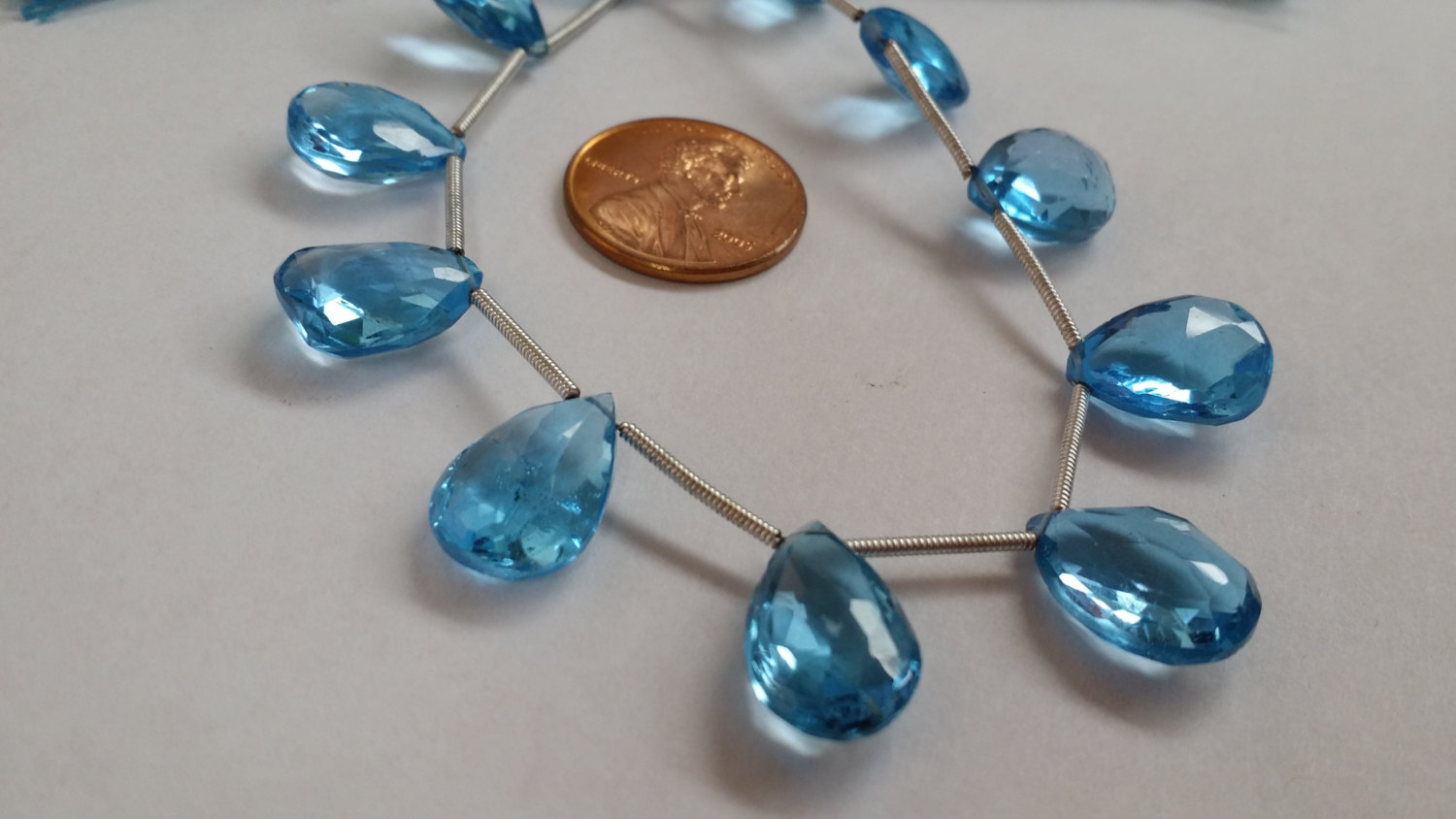 Swiss Blue Topaz Pears Faceted