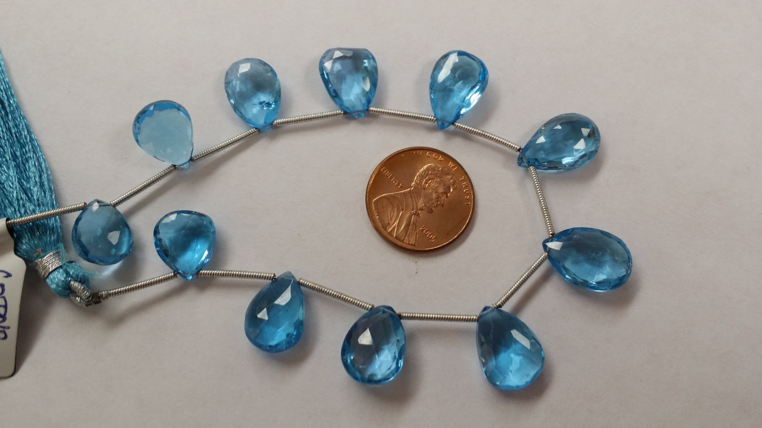 Swiss Blue Topaz Pears Faceted