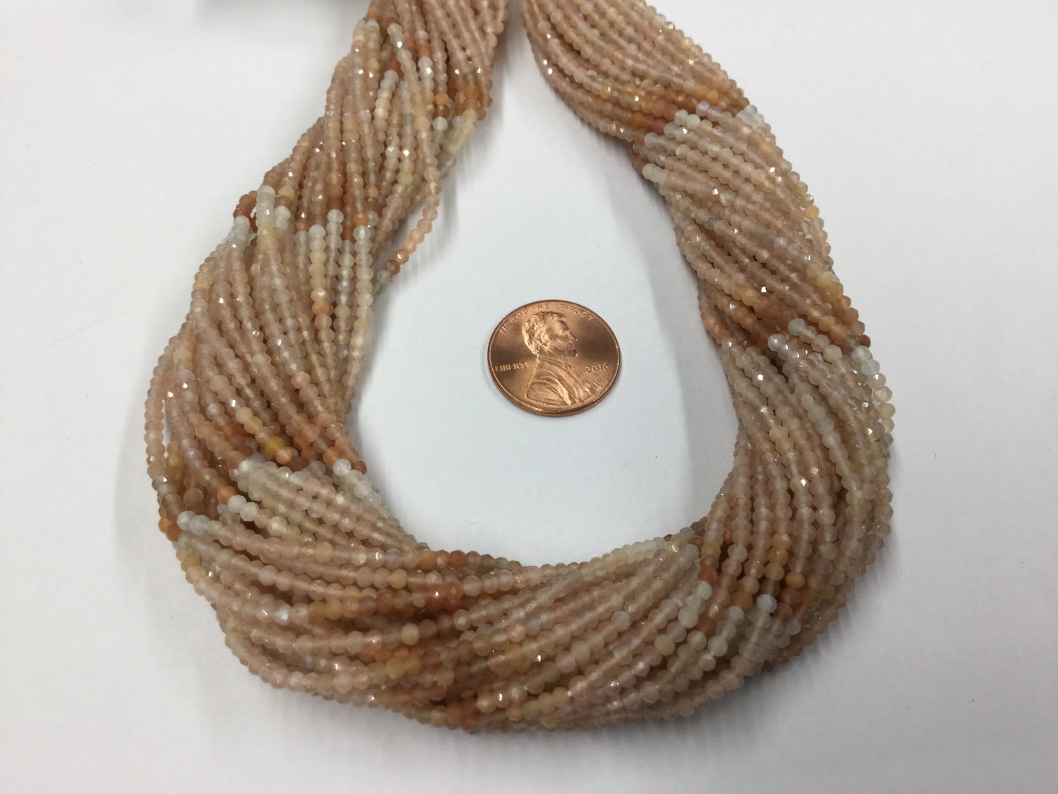 Maltee Moonstone Rondelles Faceted