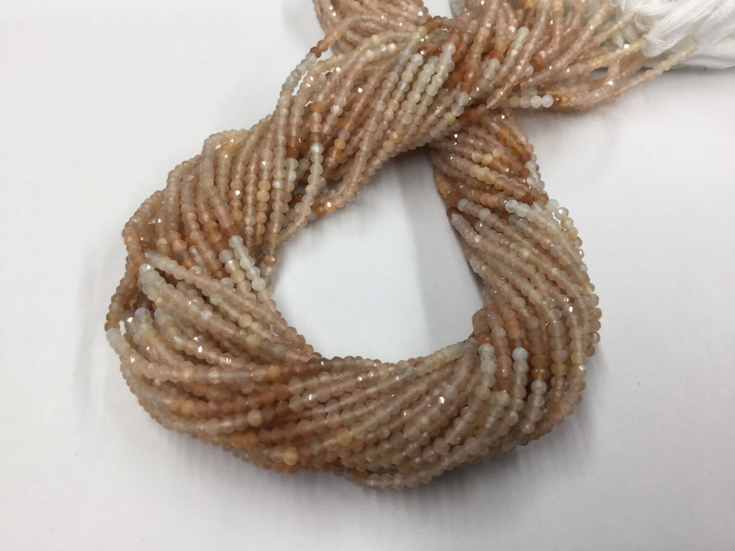 Maltee Moonstone Rondelles Faceted