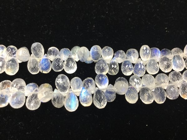 Moonstone Drops Faceted