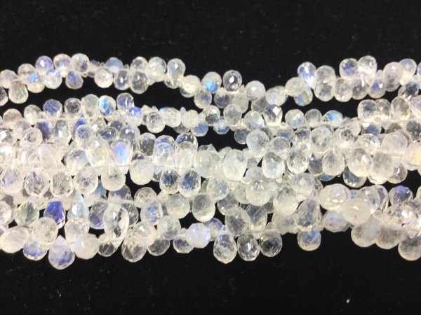 Moonstone Drops Faceted