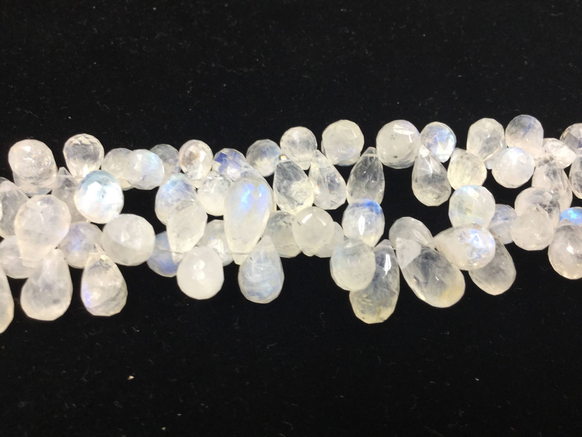 Moonstone Drops Faceted