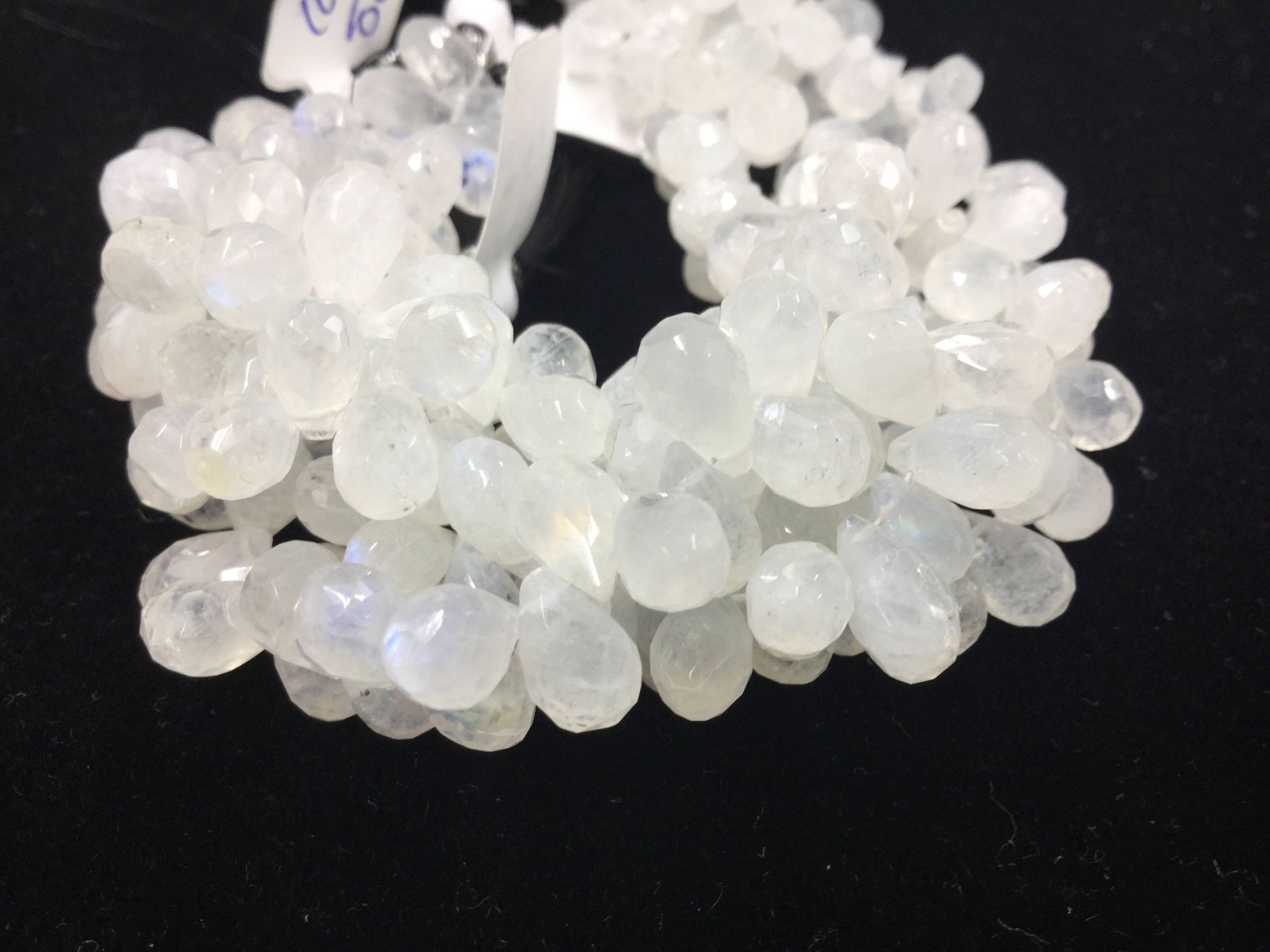 Moonstone Drops Faceted