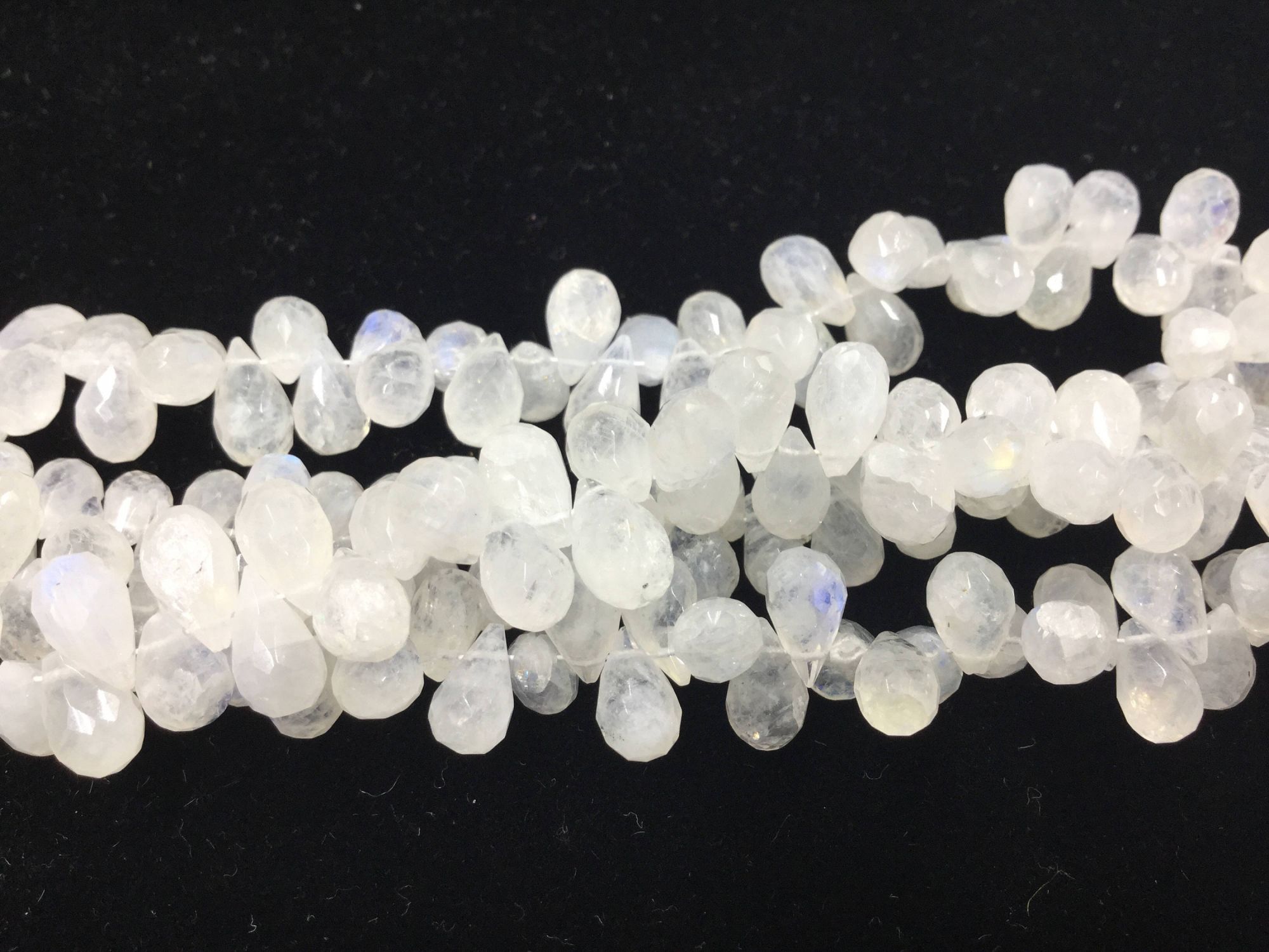 Moonstone Drops Faceted