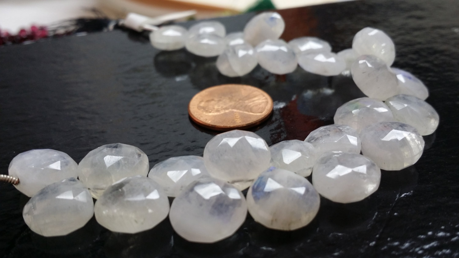 Moonstone Hearts Faceted