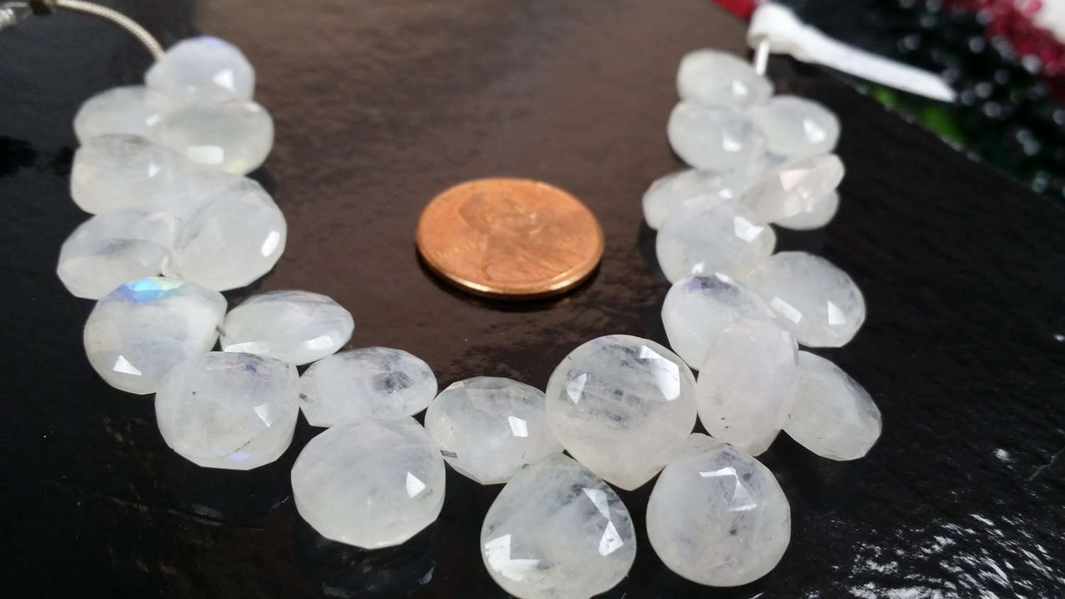 Moonstone Hearts Faceted