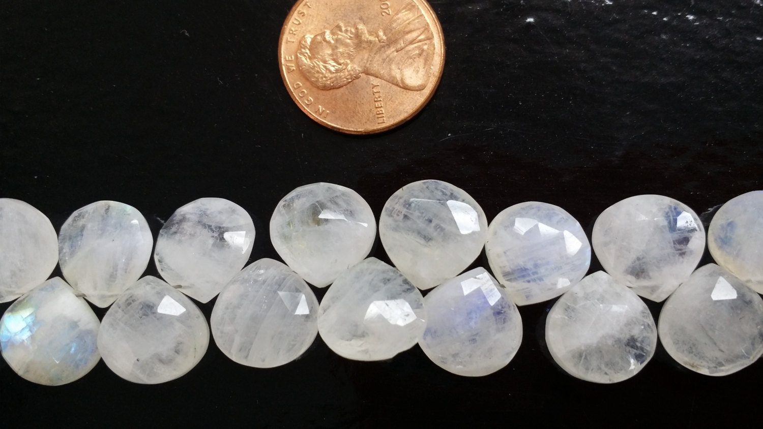 Moonstone Hearts Faceted