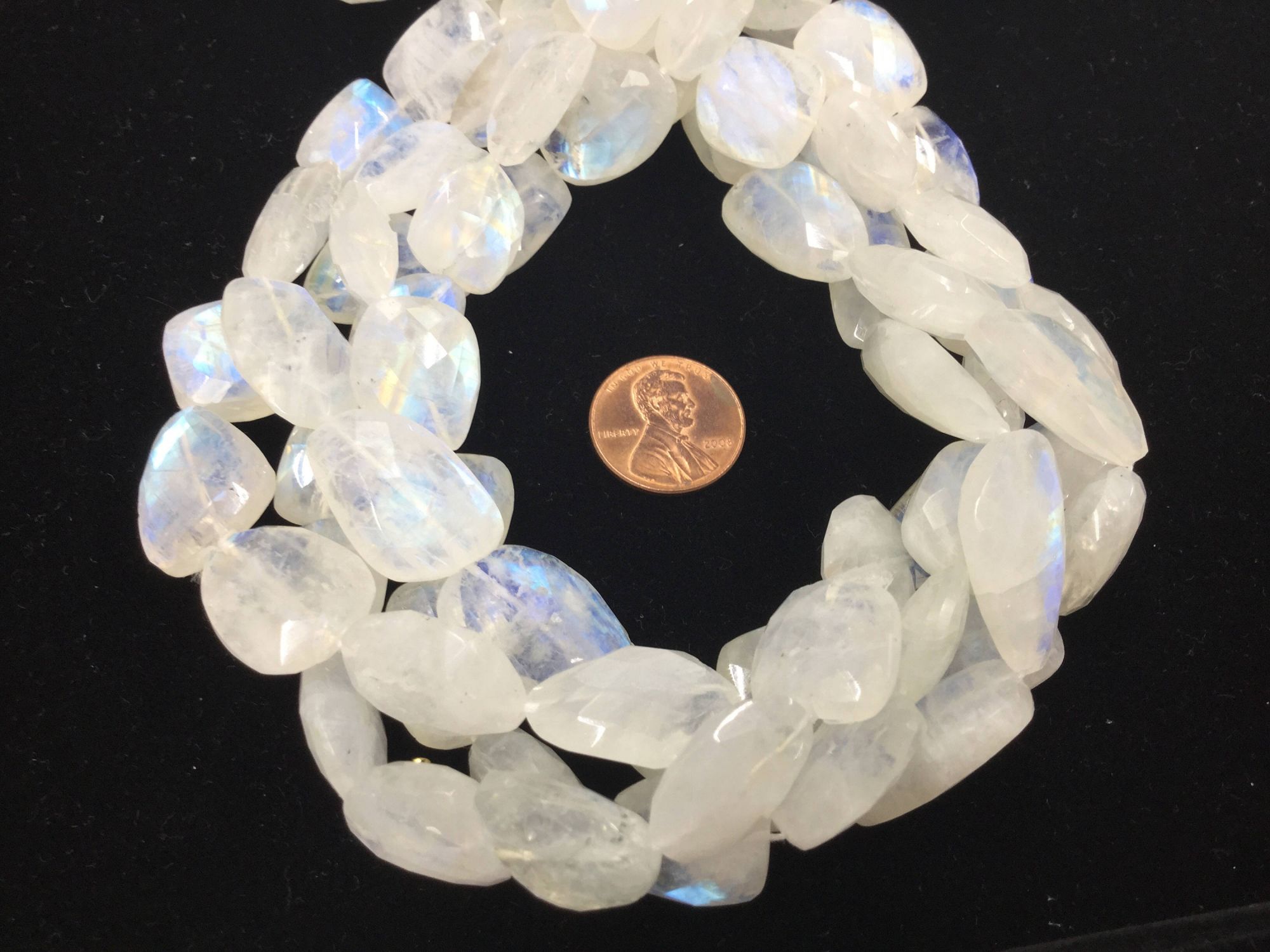 Moonstone Nuggets Faceted