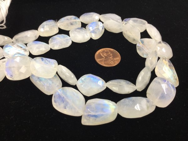 Moonstone Nuggets Faceted