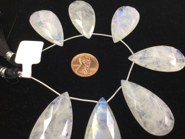 Moonstone Pears Faceted