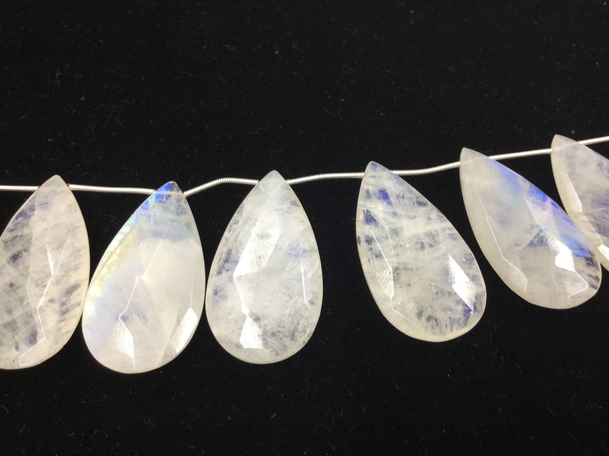 Moonstone Pears Faceted