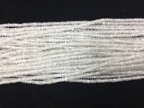 Moonstone Rondelles Faceted