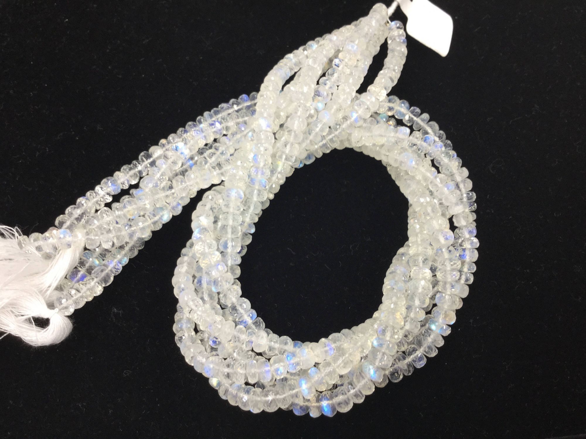 Moonstone Rondelles Faceted