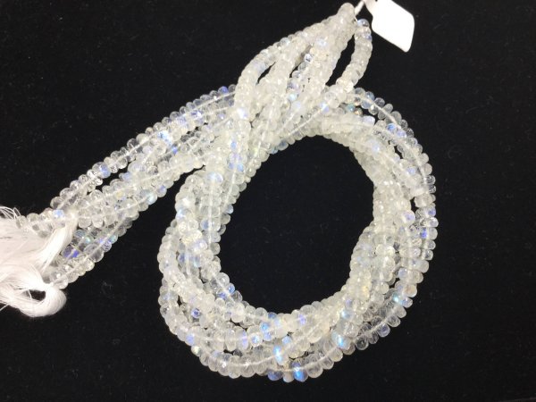 Moonstone Rondelles Faceted