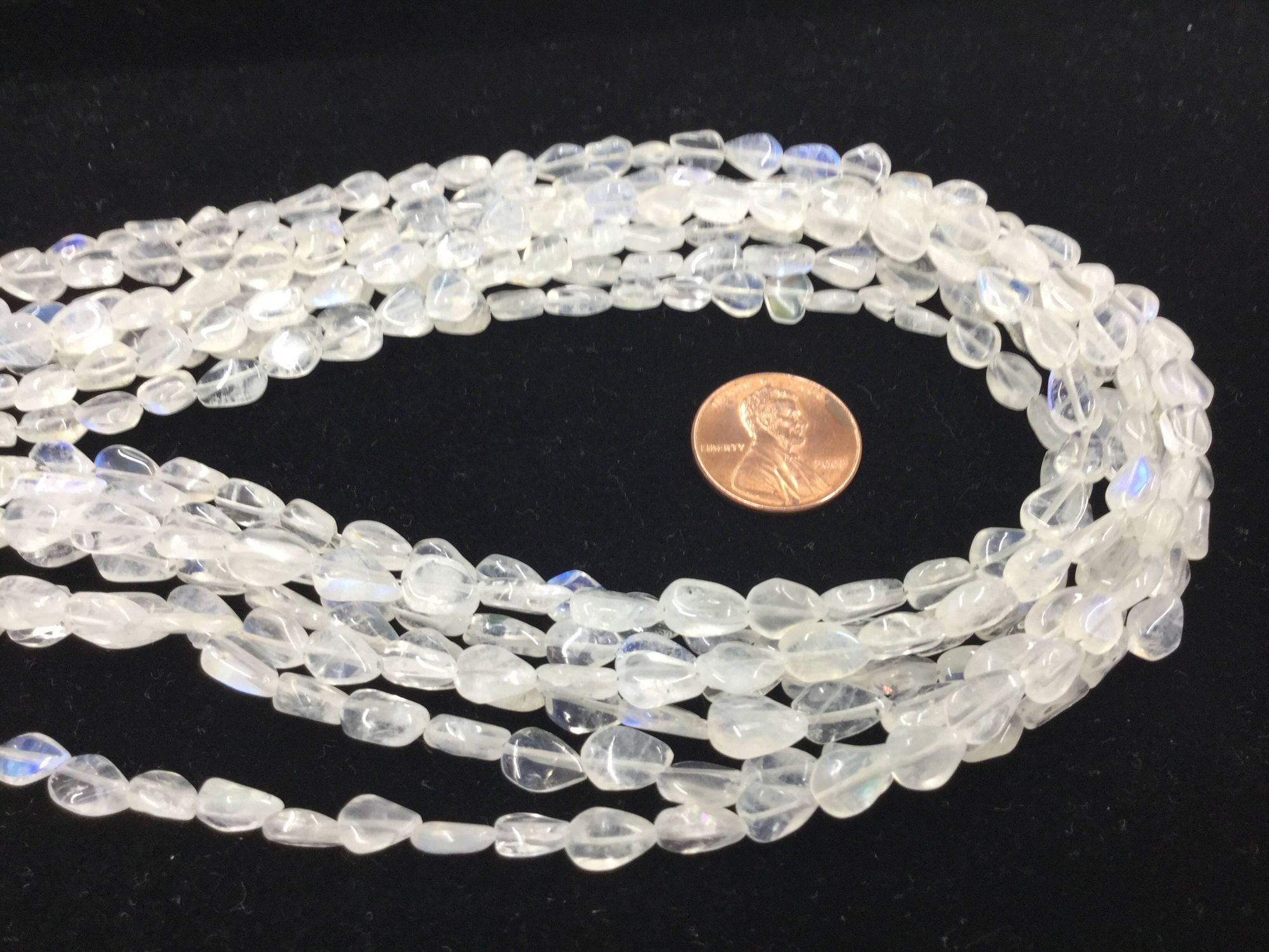 Moonstone Straight Drilled Pears Faceted