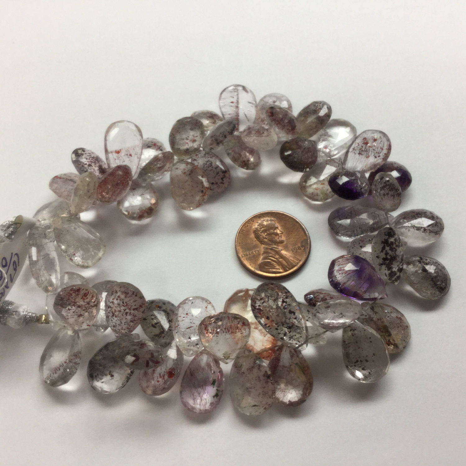 Moss Amethyst Pears Faceted