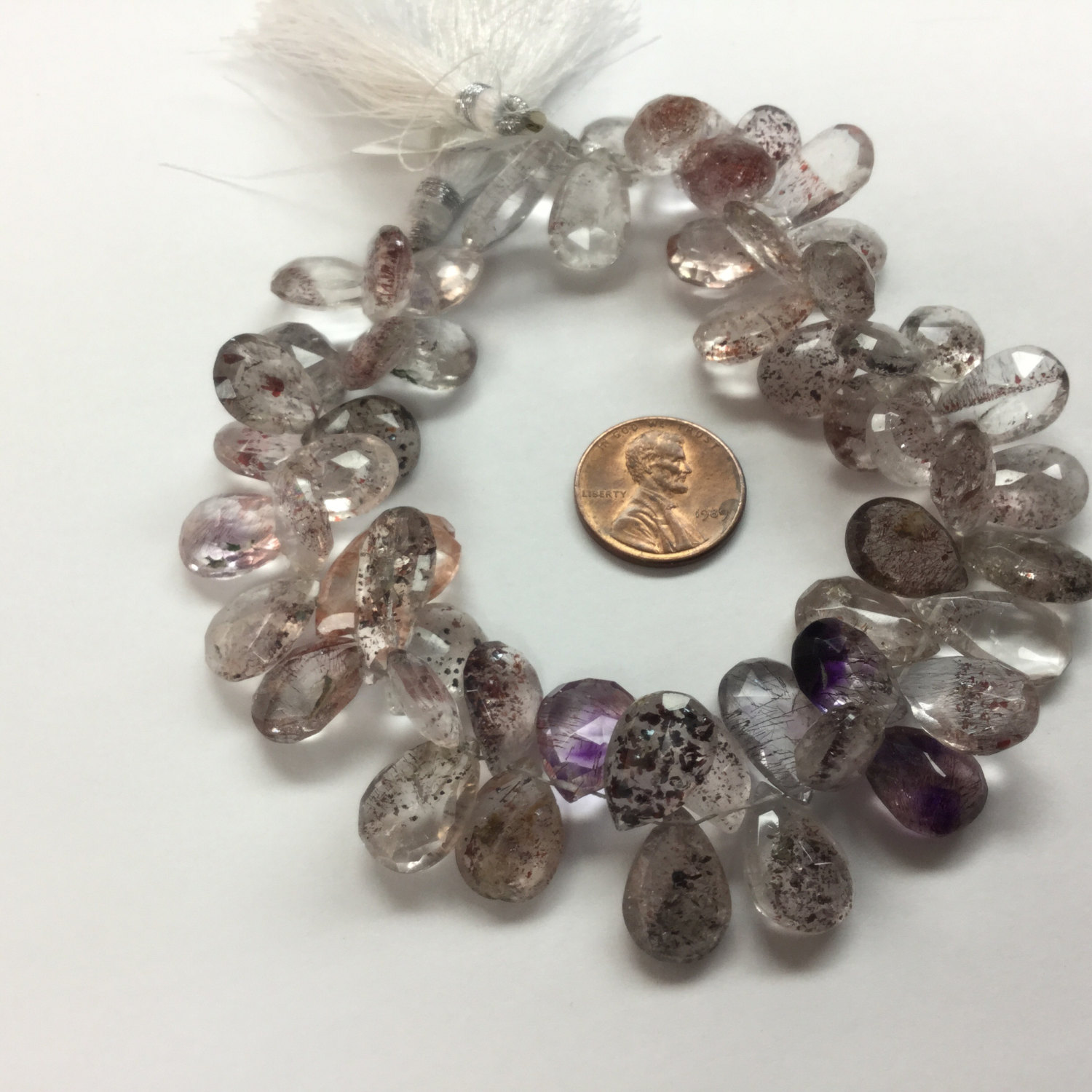 Moss Amethyst Pears Faceted