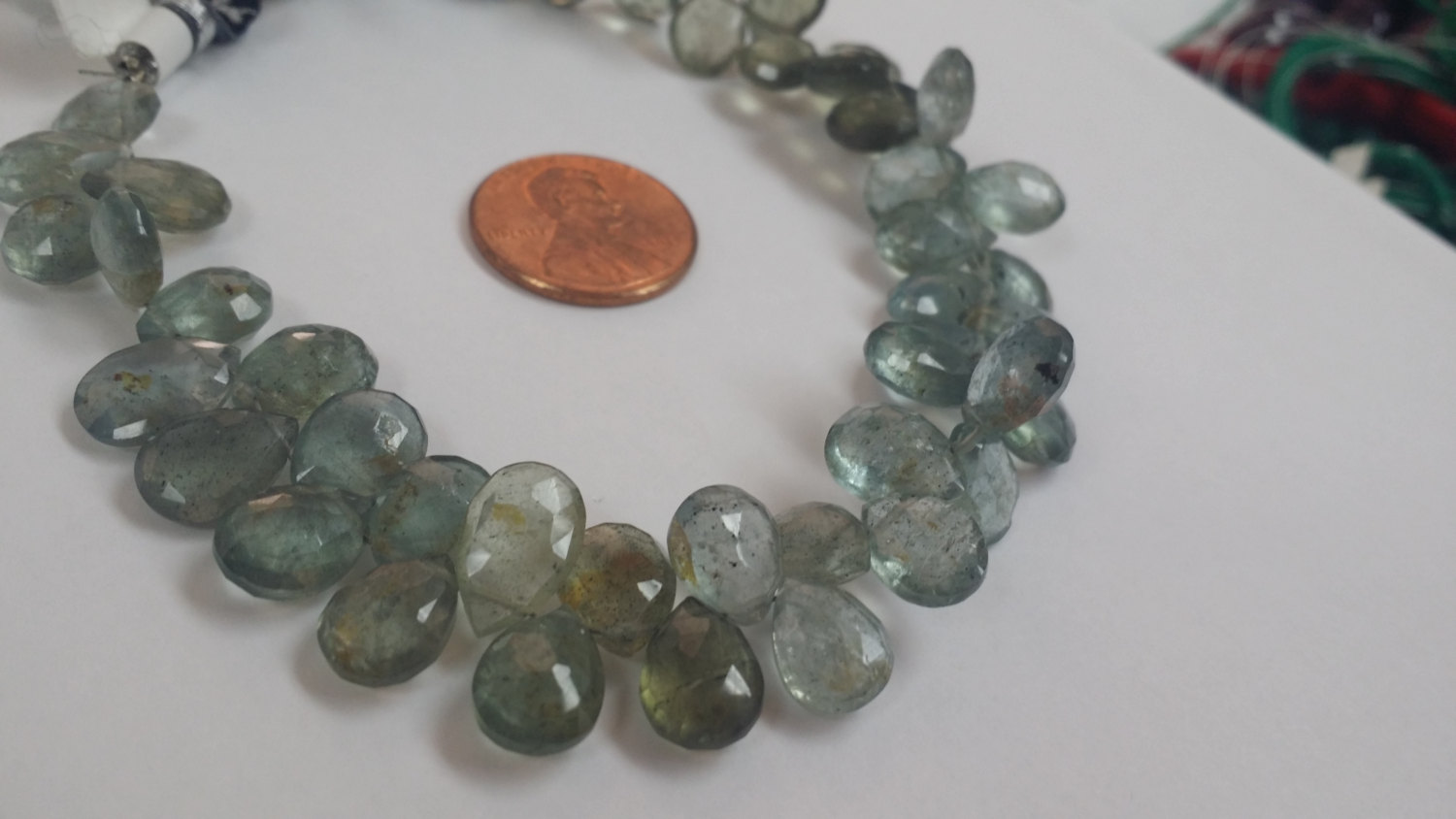 Moss Aquamarine Pears Faceted
