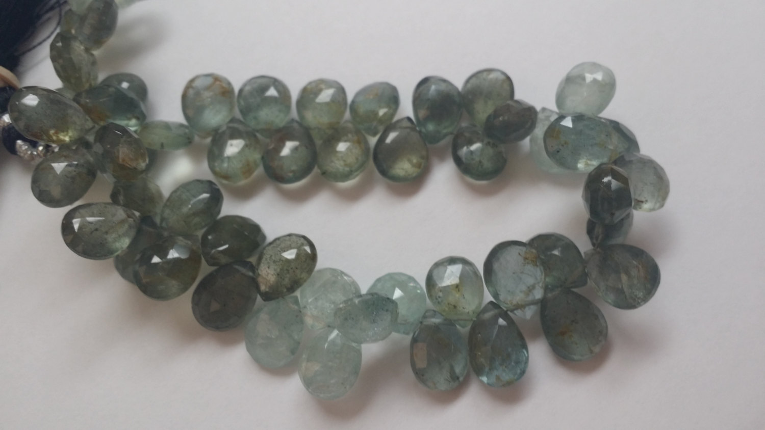 Moss Aquamarine Pears Faceted