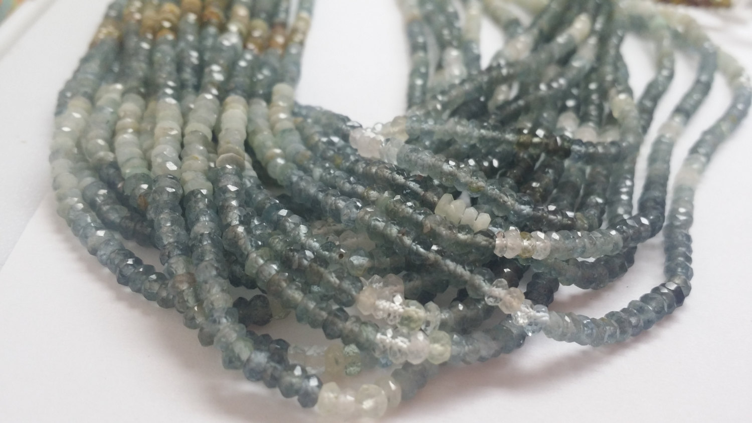 Moss Aquamarine Rondelle