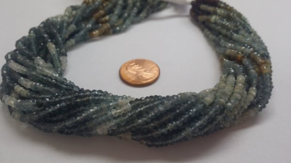 Moss Aquamarine Rondelle