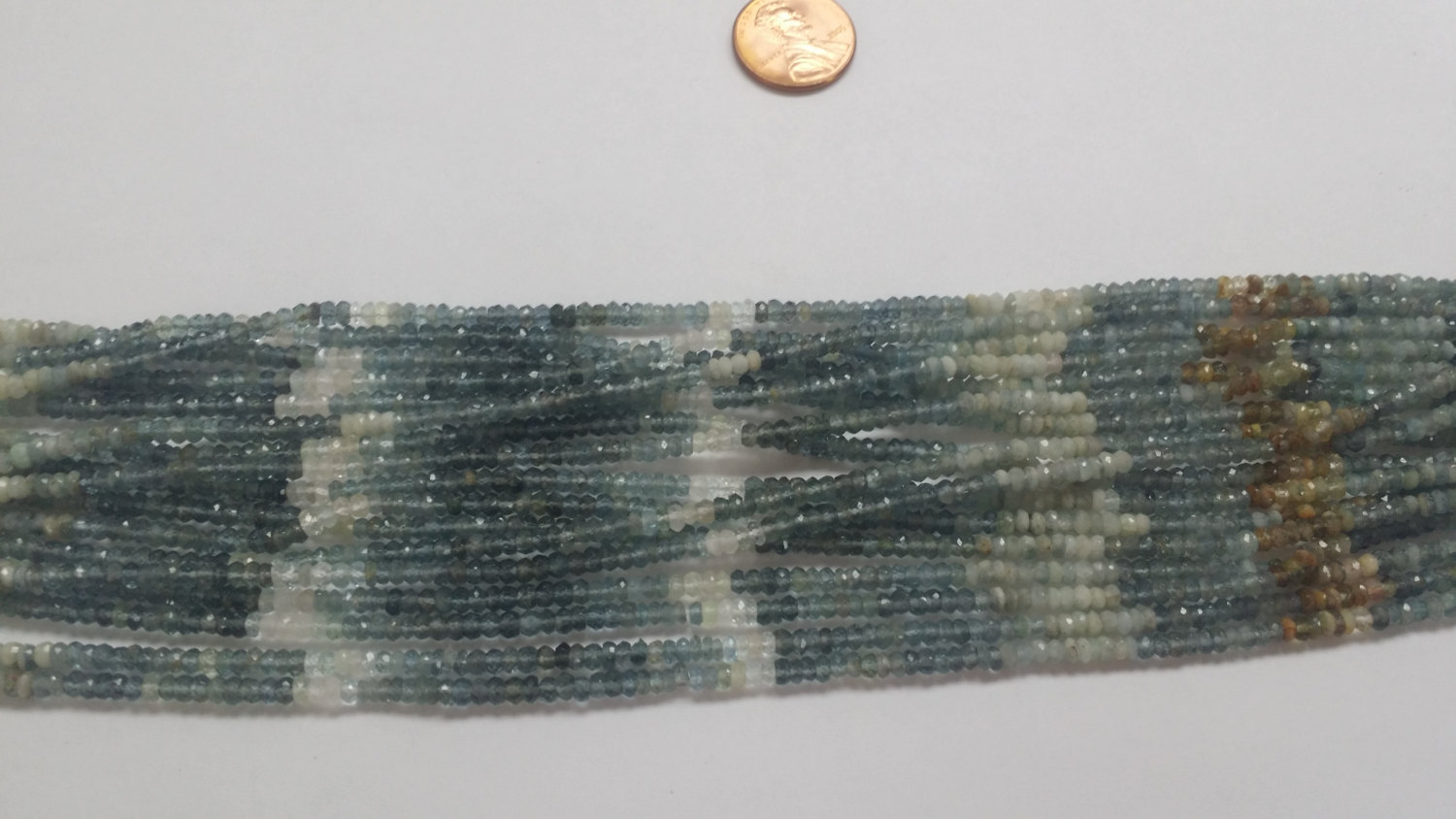 Moss Aquamarine Rondelle