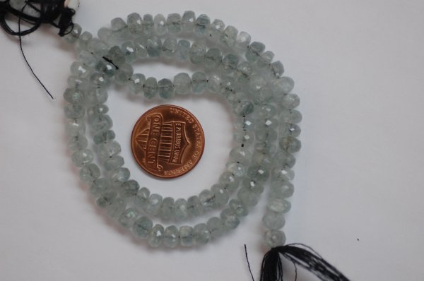 Moss Aquamarine Rondelle