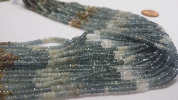Moss Aquamarine Rondelle