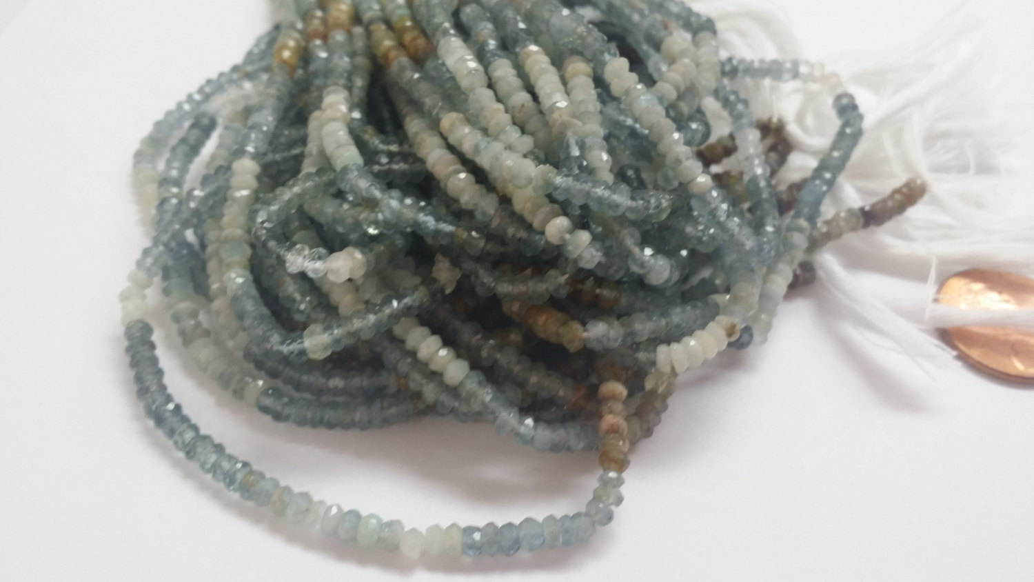 Moss Aquamarine Rondelle