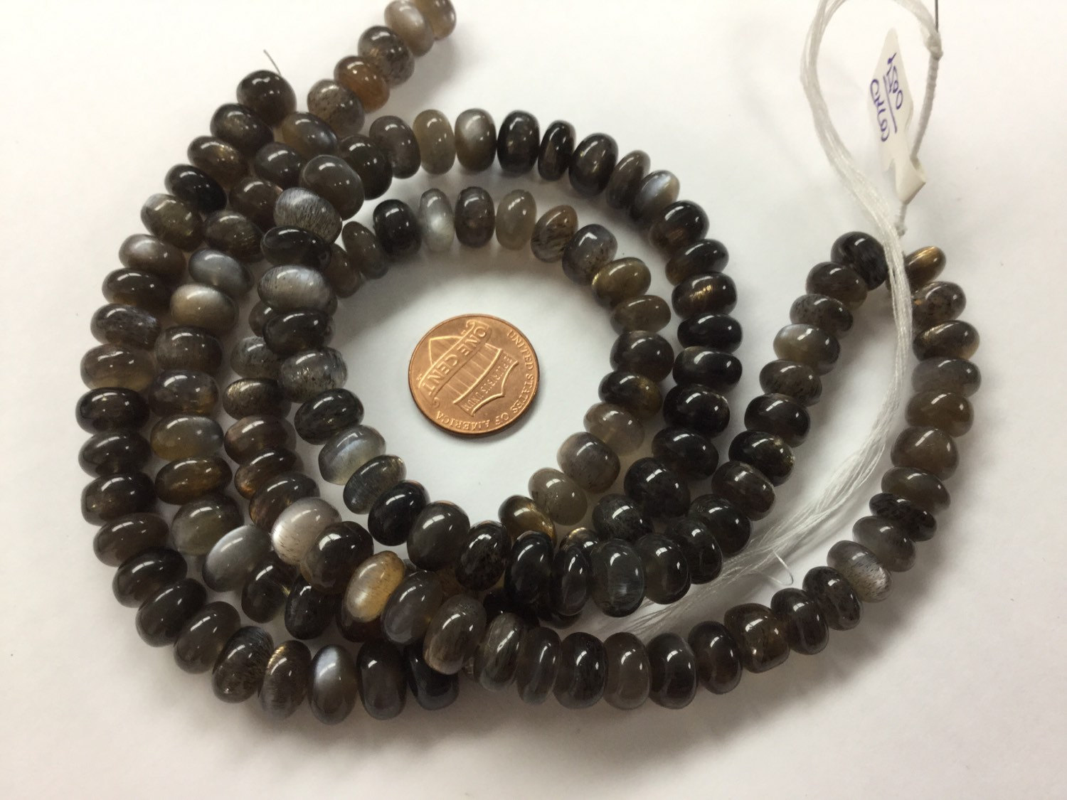 Goldshine Moonstone Rondelle Smooth