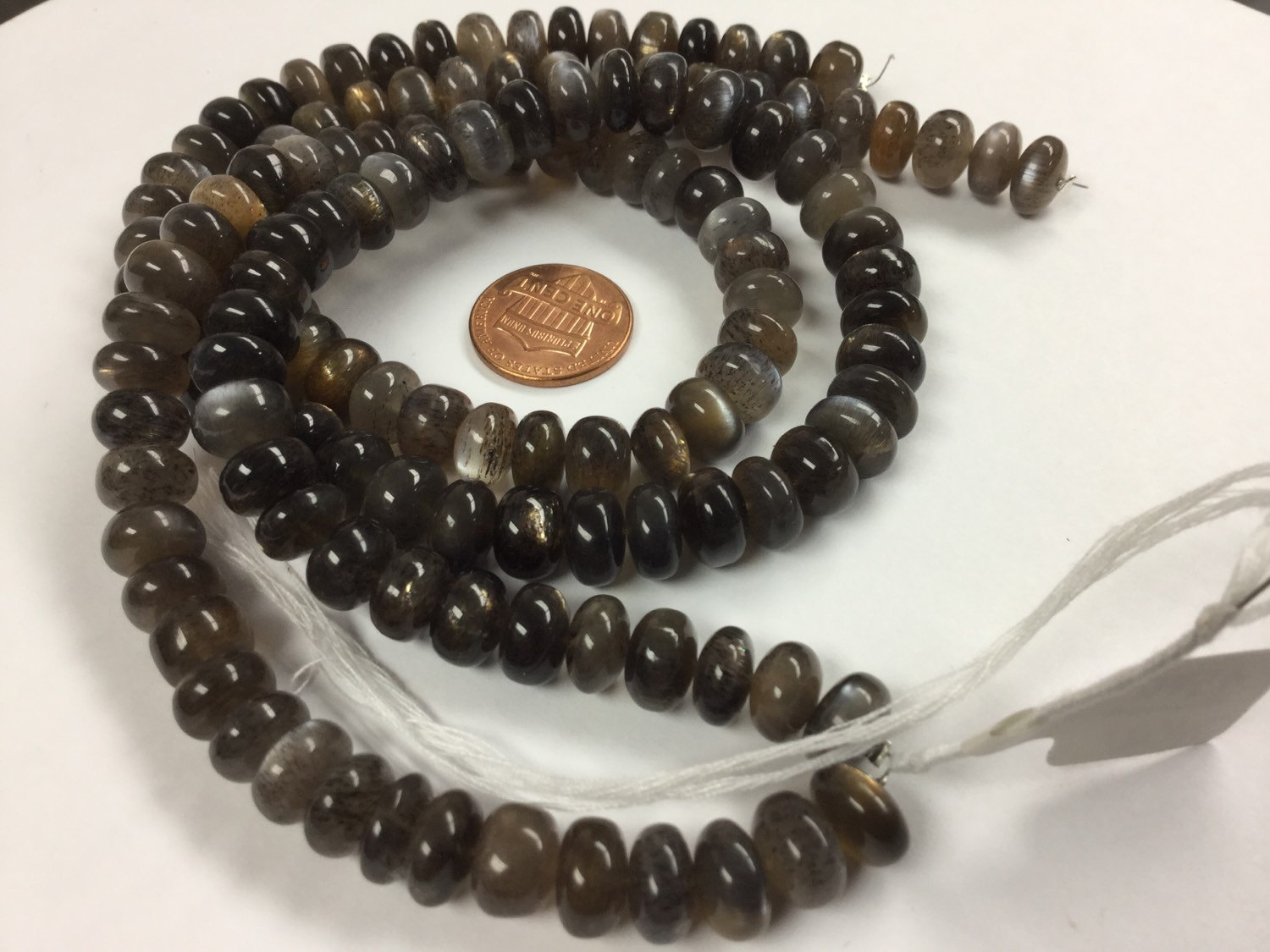 Goldshine Moonstone Rondelle Smooth