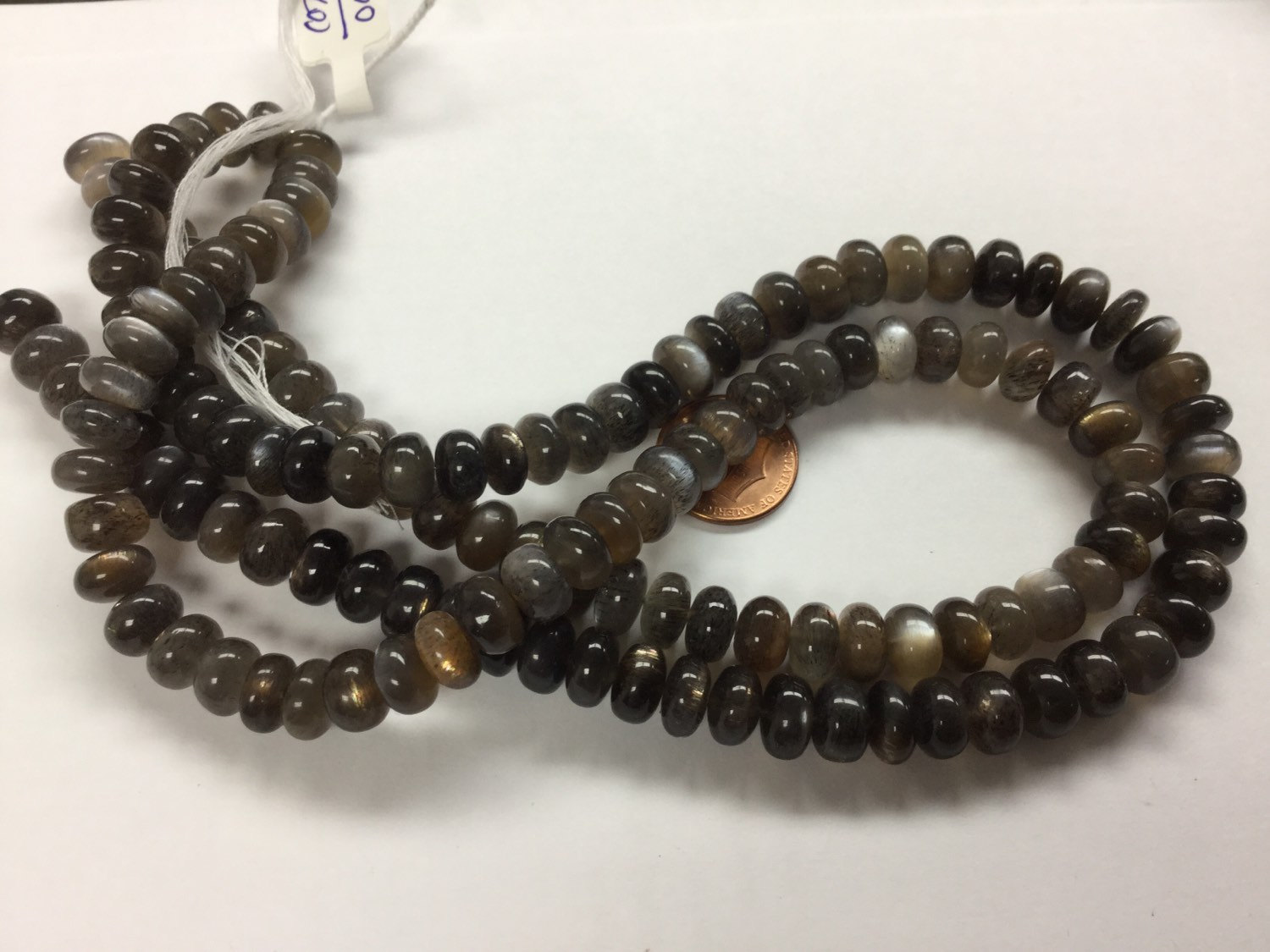 Goldshine Moonstone Rondelle Smooth