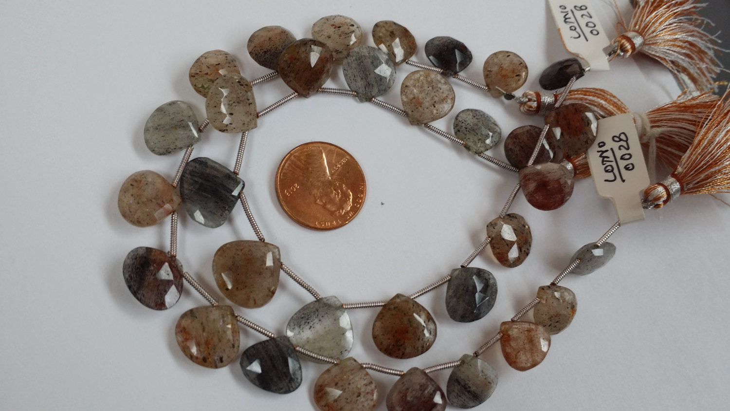 Moss Rutilated Hearts Faceted